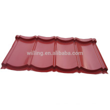 Ruby Red Color Coated Corrugated Gavanized Steel Roof Tile